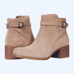 Koolaburra By Ugg Womens Erena Ankle Booties Brown Block Heels Zip Buckle Sz 10